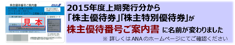 株主優待番号ご案内書に名前が変わりました